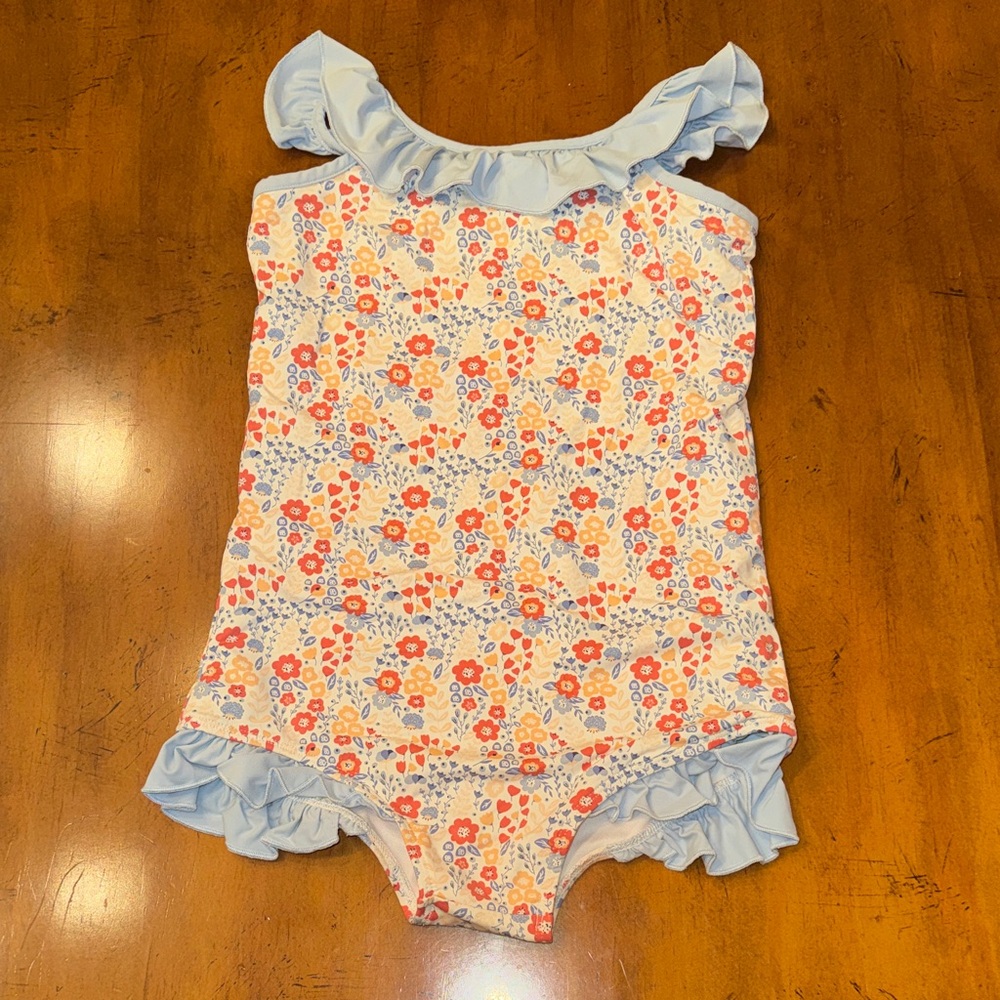 Shrimp & Grits Floral Ruffle Swimsuit - 9/10